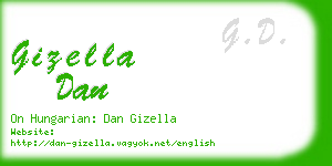 gizella dan business card